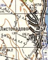 Topographic map of Lystopadove