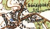 Topographic map of Bandurove