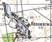 Топографическая карта Лозуватки
