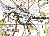 Топографічна карта Мар'ївки