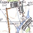 Topographic map of Sadky