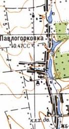 Топографічна карта Павлогірківки