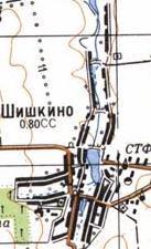 Topographic map of Shyshkyne