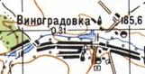 Topographic map of Vynogradivka