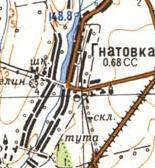 Топографічна карта Гнатівки