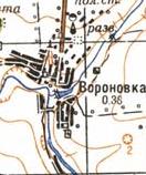 Топографічна карта Воронівки