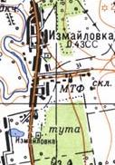 Topographic map of Izmaylivka