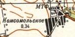 Topographic map of Komsomolske
