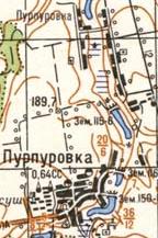Топографическая карта Пурпуровки