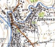 Топографическая карта Добрянки