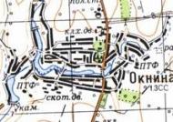Топографическая карта Окнины