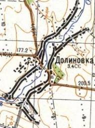 Топографічна карта Долинівки
