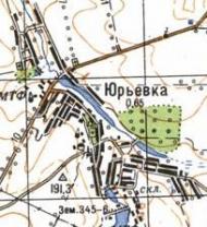 Topographic map of Yuryivka