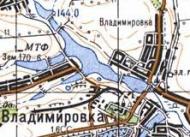 Топографічна карта Володимирівки