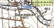 Топографічна карта Веселівки