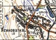 Топографічна карта Ясинуватки