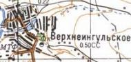 Topographic map of Verkhnoingulske
