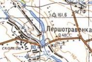Топографічна карта Першотравенка