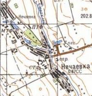 Топографічна карта Нечаївки