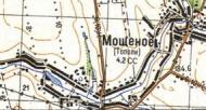Топографічна карта Мощеного