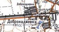 Топографическая карта Добронадиевки