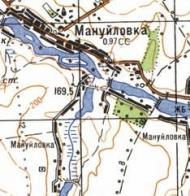 Топографічна карта Мануйлівки