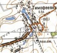 Топографічна карта Тимофіївки