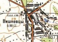 Topographic map of Vyshnivtsi