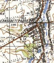 Topographic map of Yelyzavetgradka