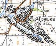 Topographic map of Grushka