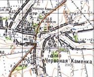 Topographic map of Chervona Kamyanka