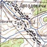 Topographic map of Drozdovychi