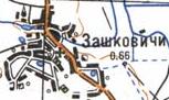 Topographic map of Zashkovychi