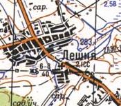 Топографічна карта Лішньої