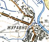 Топографічна карта Журавна