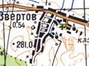 Топографическая карта Звертова