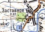 Topographic map of Zastavne