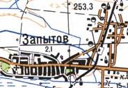 Топографическая карта Запитова