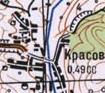Топографическая карта Красова