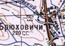Топографічна карта Брюховичів