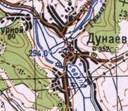 Topographic map of Dunayiv