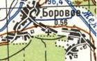 Topographic map of Borove