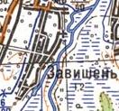Topographic map of Zavyshen