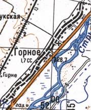 Топографічна карта Гірного