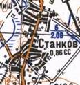 Топографическая карта Станкова
