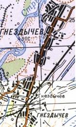 Топографическая карта Гнездычева