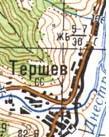 Topographic map of Tershiv
