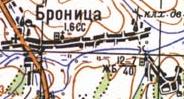 Topographic map of Bronytsya