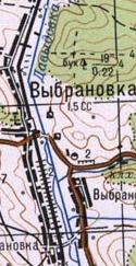 Топографічна карта Вибранівки