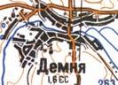 Topographic map of Demnya
